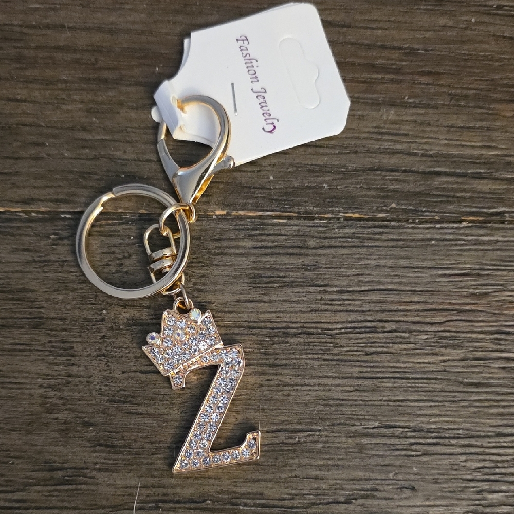 Unlisted Sparkling Gold Initial Z Keychain